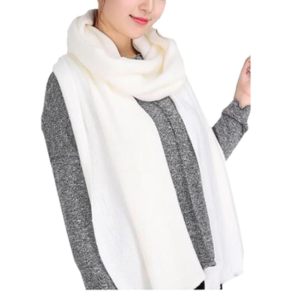 Women's Warm Scarves Long Shawl Winter Warm Large Scarf Pure Color